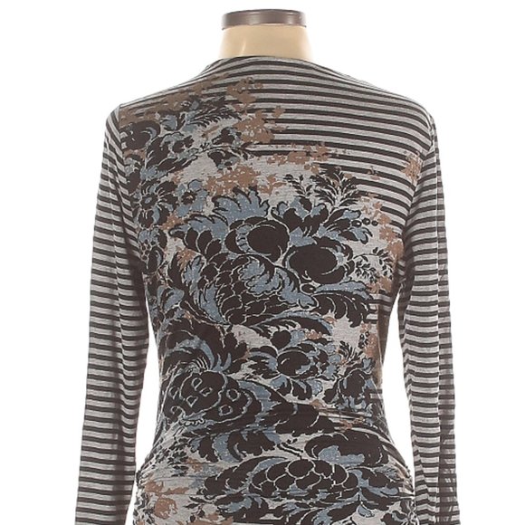 Tracy Reese Long SLeeve Gray Striped Dress - Picture 4 of 7